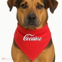 Cocaine Funny USA-Made Doggie Bandana thumb 1