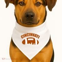 Cincinnati Football USA-Made Doggie Bandana thumb 1
