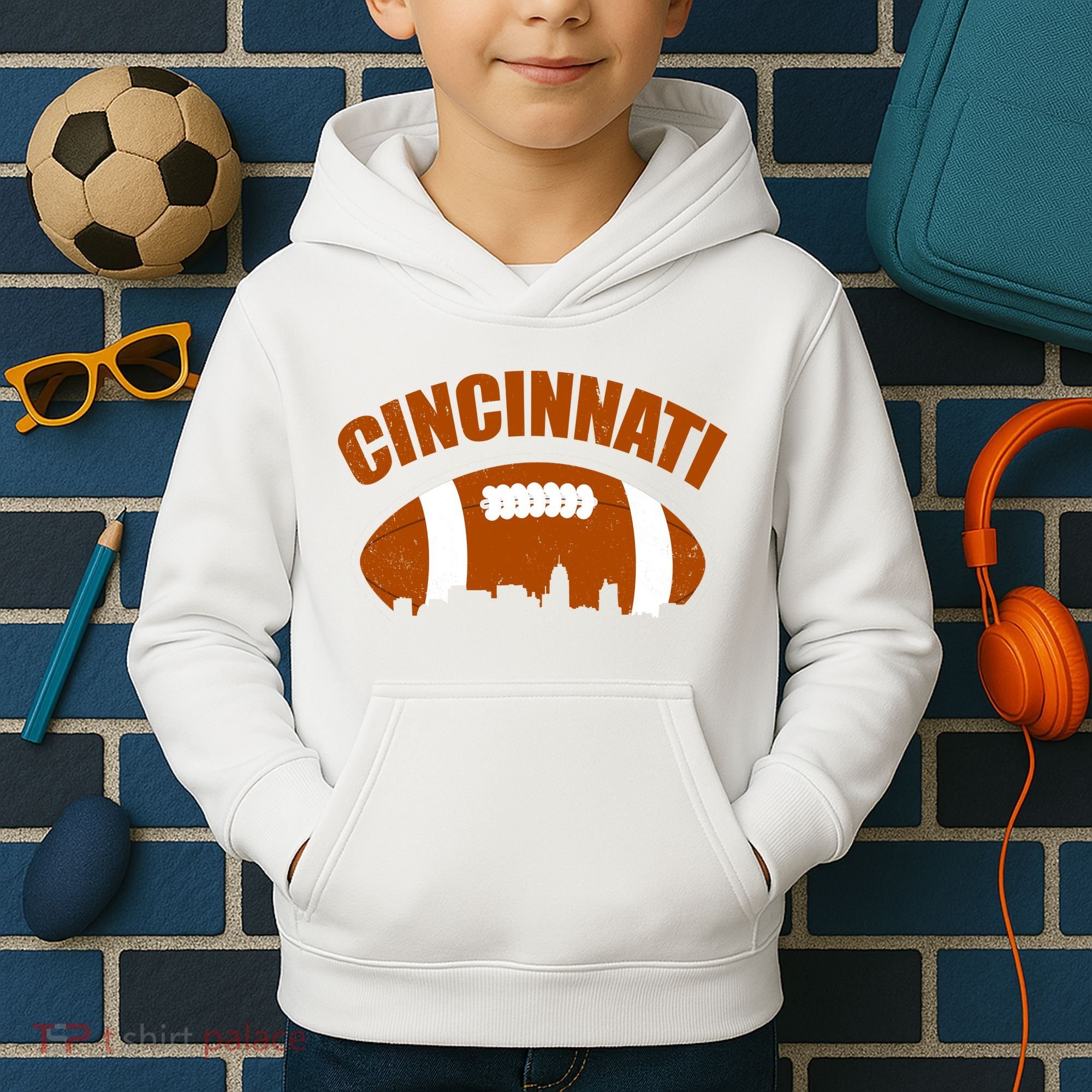 Cincinnati Football Kids Hoodie