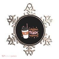 Cute Funny Coffee Teach Repeat Teacher Life Coffee Lover Ornament thumb 0