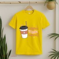 Cute Funny Coffee Teach Repeat Teacher Life Coffee Lover T-Shirt thumb 2