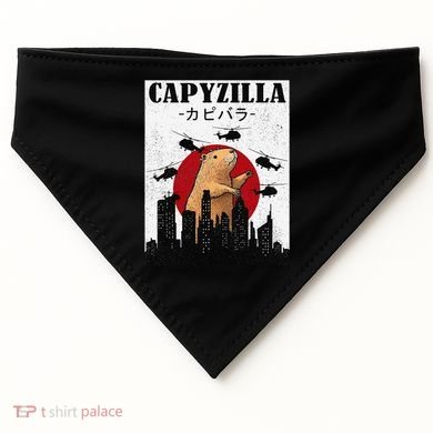 Capybara Funny Capybara Rodent Capyzilla Funny USA-Made Doggie Bandana