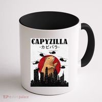 Capybara Funny Capybara Rodent Capyzilla Funny Coffee Mug thumb 1