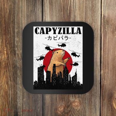 Capybara Funny Capybara Rodent Capyzilla Funny Coaster