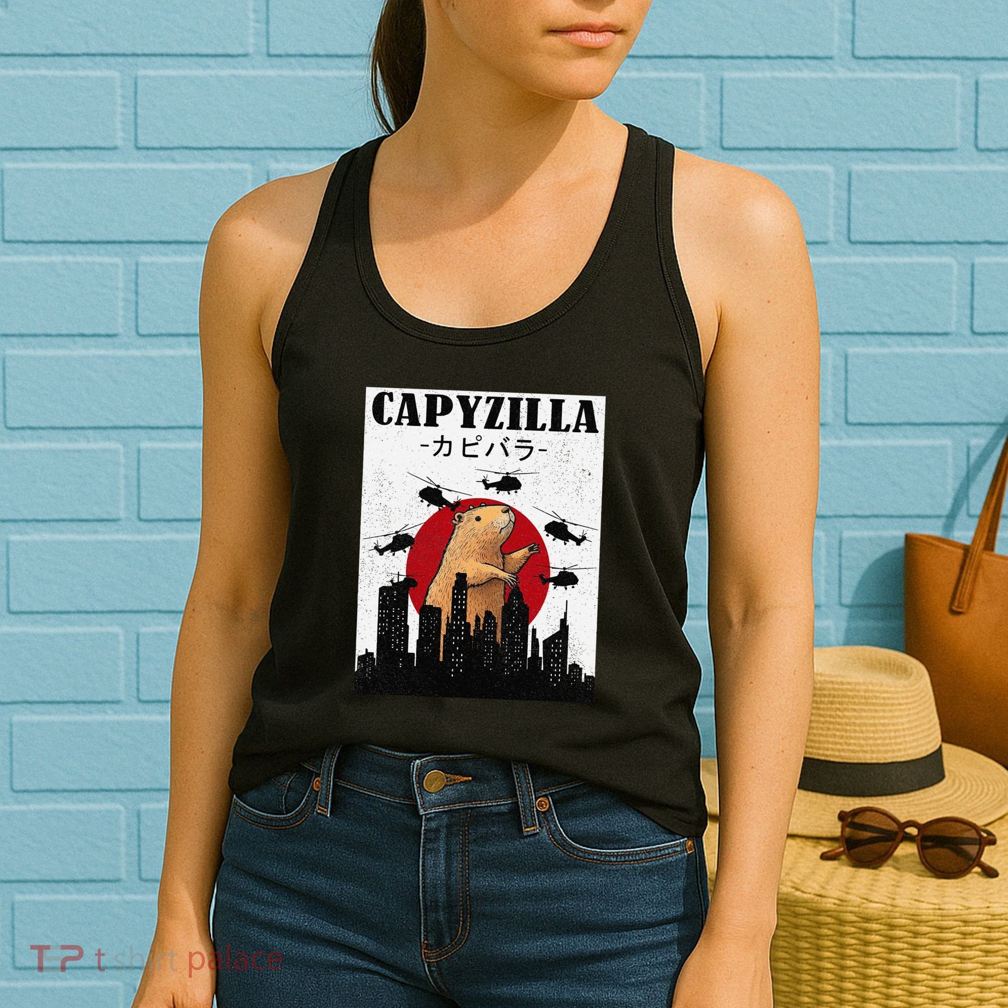 Capybara Funny Capybara Rodent Capyzilla Funny Women's Tank Top