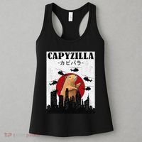 Capybara Funny Capybara Rodent Capyzilla Funny Women's Tank Top thumb 3