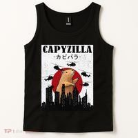 Capybara Funny Capybara Rodent Capyzilla Funny Tank Top thumb 2