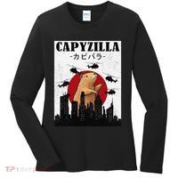 Capybara Funny Capybara Rodent Capyzilla Funny Women's Long Sleeve Shirt thumb 0