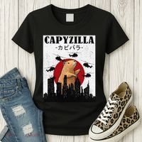 Capybara Funny Capybara Rodent Capyzilla Funny Women's T-Shirt thumb 3