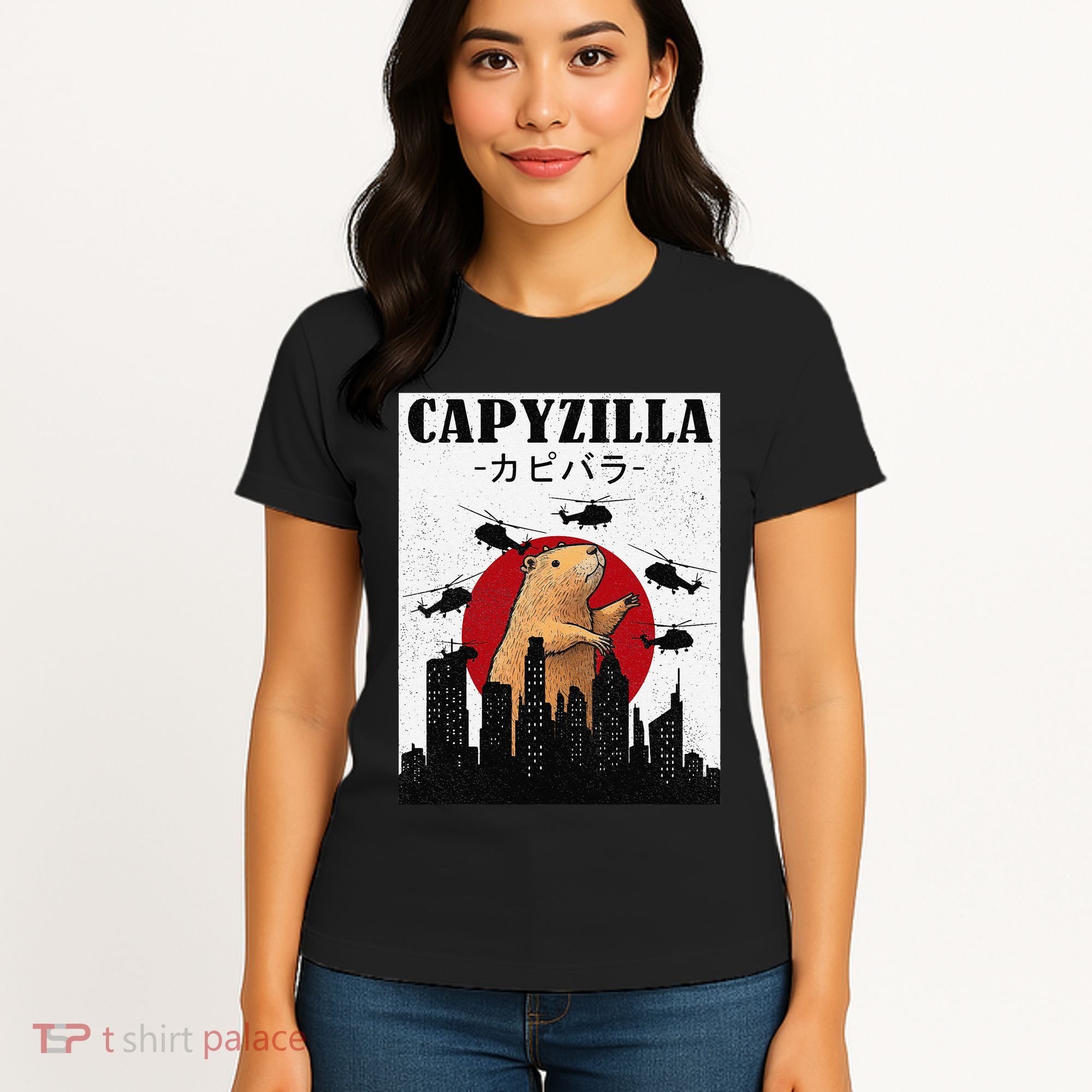 Capybara Funny Capybara Rodent Capyzilla Funny Women's T-Shirt