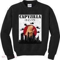 Capybara Funny Capybara Rodent Capyzilla Funny Kids Sweatshirt thumb 0