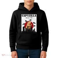Capybara Funny Capybara Rodent Capyzilla Funny Kids Hoodie thumb 4