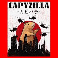 Capybara Funny Capybara Rodent Capyzilla Funny Santa Hat thumb 1