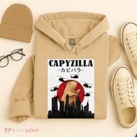 Capybara Funny Capybara Rodent Capyzilla Funny Hoodie thumb 4