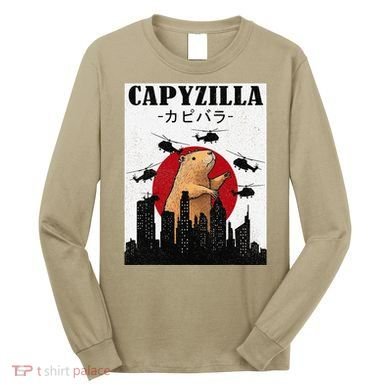 Capybara Funny Capybara Rodent Capyzilla Funny Long Sleeve Shirt