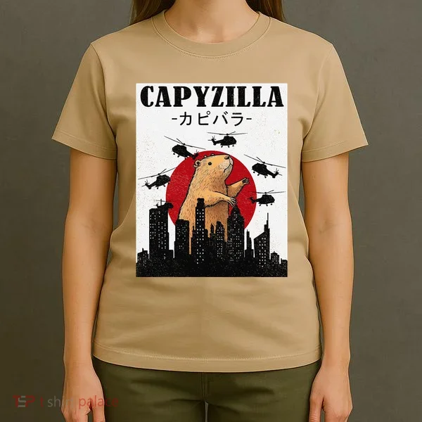 Capybara Funny Capybara Rodent Capyzilla Funny T-Shirt