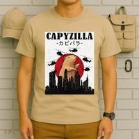 Capybara Funny Capybara Rodent Capyzilla Funny T-Shirt thumb 6