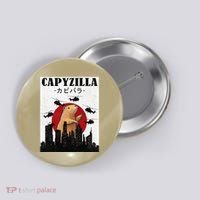Capybara Funny Capybara Rodent Capyzilla Funny Button thumb 0