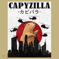 Capybara Funny Capybara Rodent Capyzilla Funny Button thumb 1