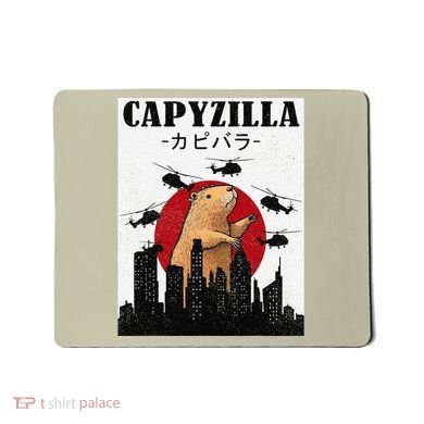 Capybara Funny Capybara Rodent Capyzilla Funny Mousepad