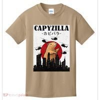 Capybara Funny Capybara Rodent Capyzilla Funny Kids T-Shirt thumb 0