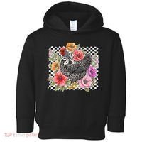 Checkered Flower Chicken Hen Lover Wildflower Chicken Mama Toddler Hoodie thumb 0