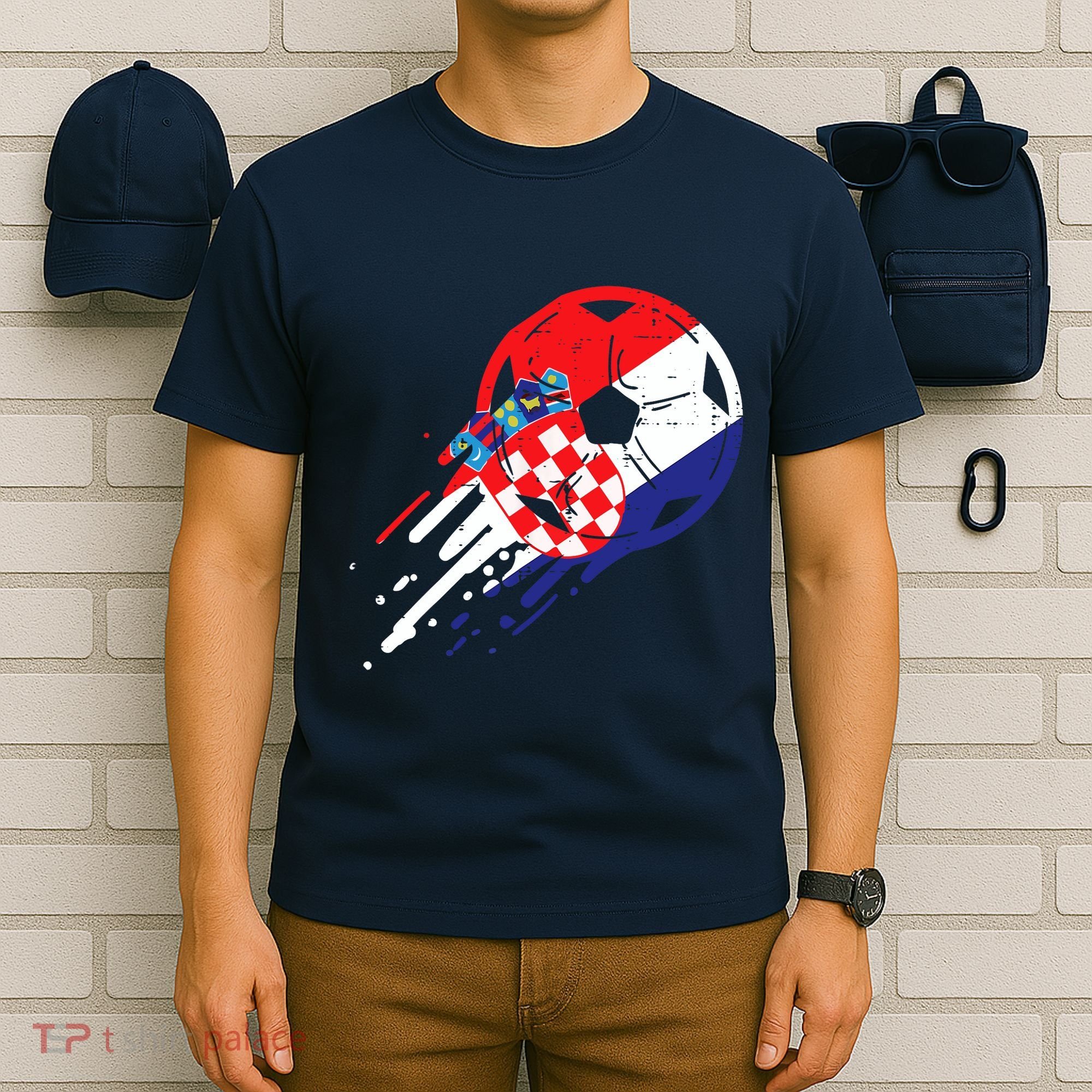 Croatia Flag Croatian Soccer Football Fan T-Shirt