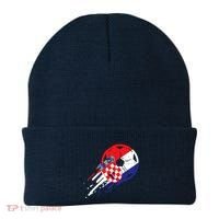 Croatia Flag Croatian Soccer Football Fan Beanie thumb 0