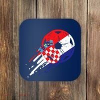 Croatia Flag Croatian Soccer Football Fan Coaster thumb 0