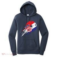 Croatia Flag Croatian Soccer Football Fan Women's Hoodie thumb 0
