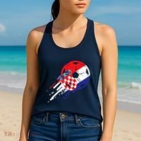 Croatia Flag Croatian Soccer Football Fan Women's Tank Top thumb 2