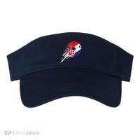 Croatia Flag Croatian Soccer Football Fan Visor thumb 0