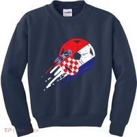 Croatia Flag Croatian Soccer Football Fan Kids Sweatshirt thumb 0