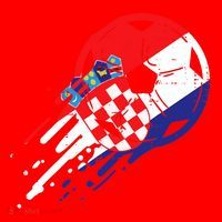Croatia Flag Croatian Soccer Football Fan Santa Hat thumb 1