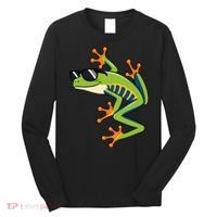 Cool Fun Cartoon Frog Sunglasses Summer Beach Long Sleeve Shirt thumb 0