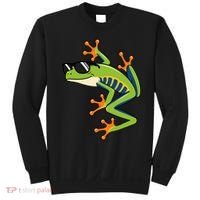 Cool Fun Cartoon Frog Sunglasses Summer Beach Sweatshirt thumb 0
