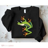 Cool Fun Cartoon Frog Sunglasses Summer Beach Sweatshirt thumb 2