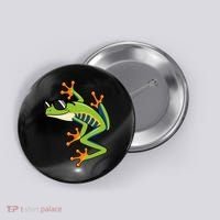 Cool Fun Cartoon Frog Sunglasses Summer Beach Button thumb 0