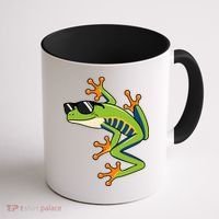 Cool Fun Cartoon Frog Sunglasses Summer Beach Coffee Mug thumb 1