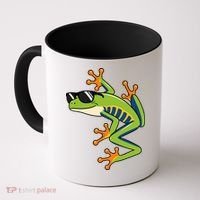 Cool Fun Cartoon Frog Sunglasses Summer Beach Coffee Mug thumb 0
