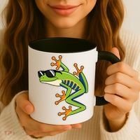 Cool Fun Cartoon Frog Sunglasses Summer Beach Coffee Mug thumb 3
