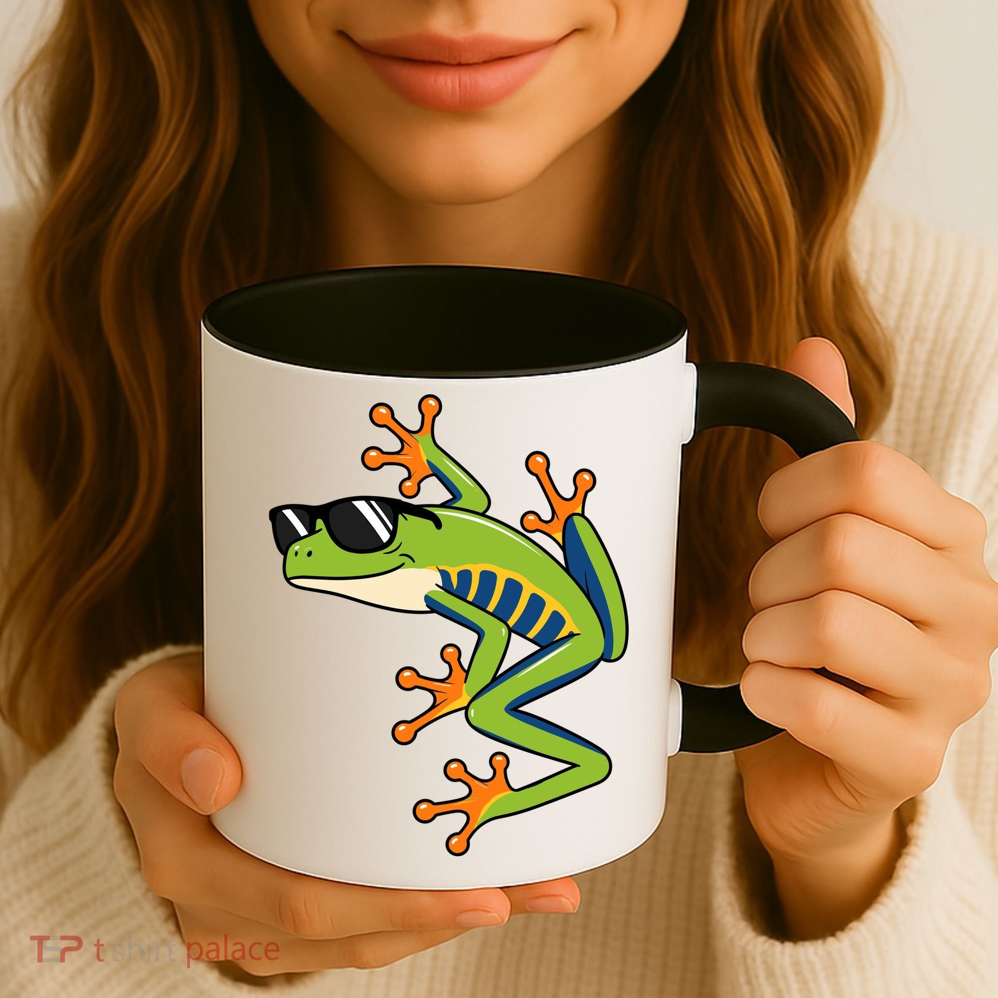 Cool Fun Cartoon Frog Sunglasses Summer Beach Coffee Mug