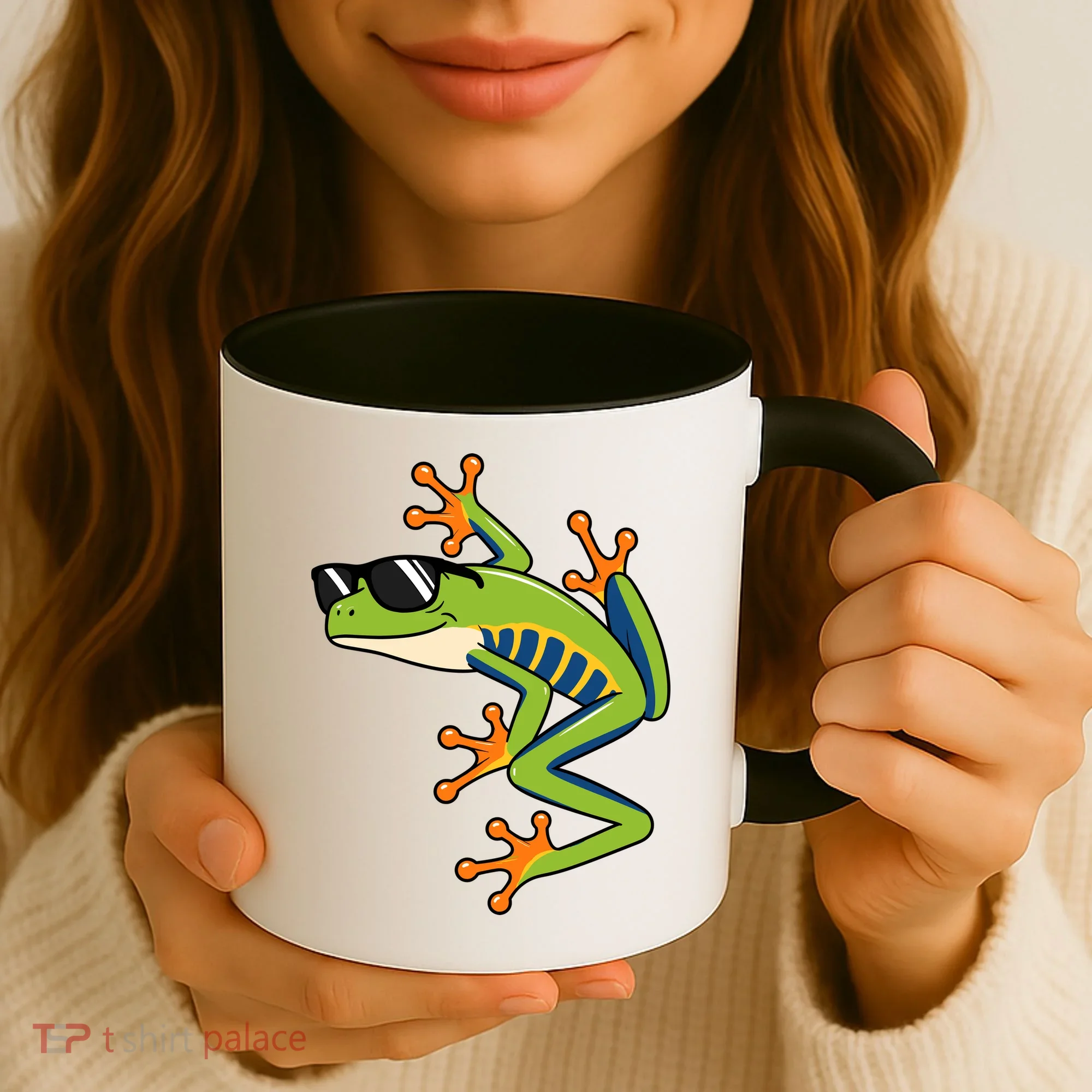 Cool Fun Cartoon Frog Sunglasses Summer Beach Coffee Mug
