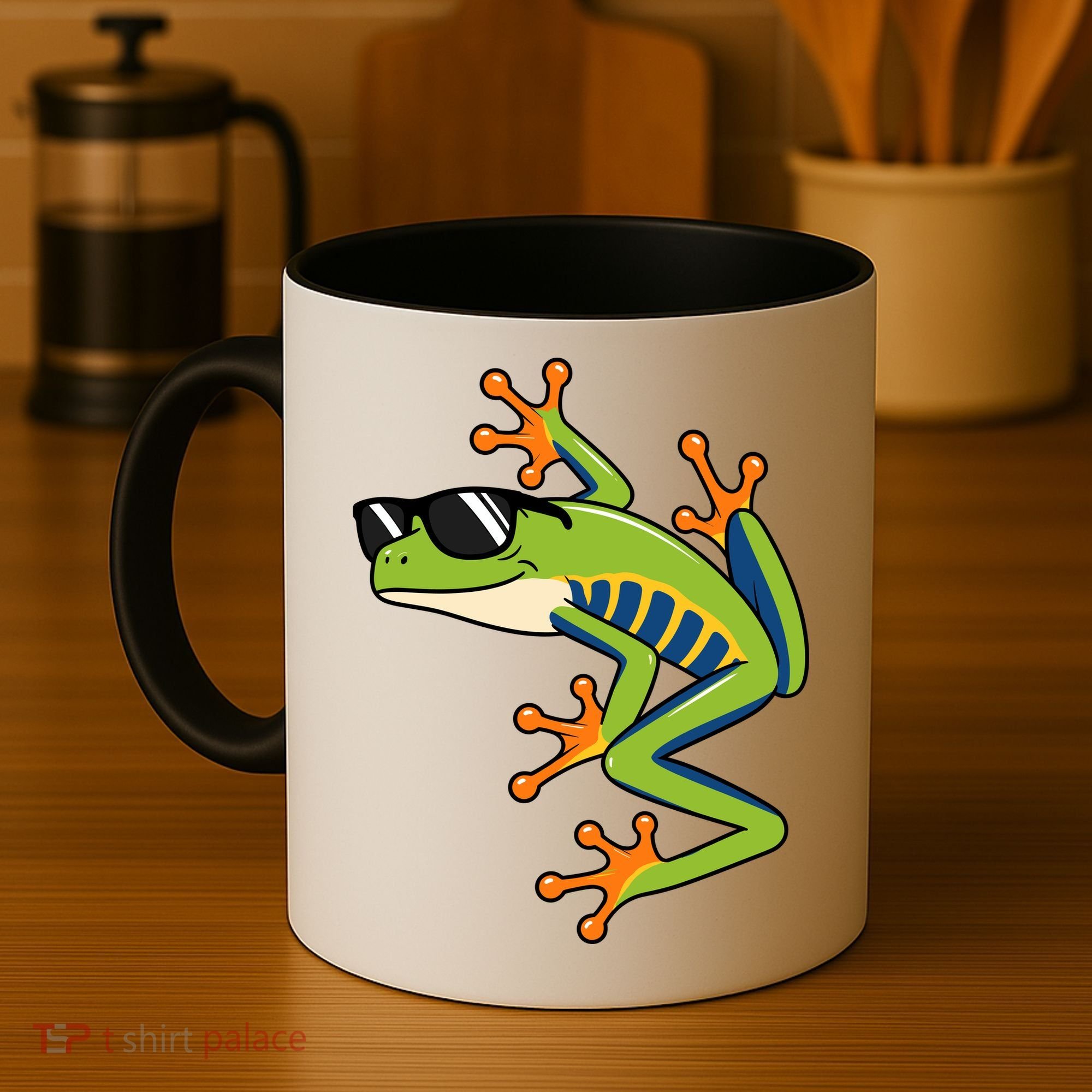 Cool Fun Cartoon Frog Sunglasses Summer Beach Coffee Mug