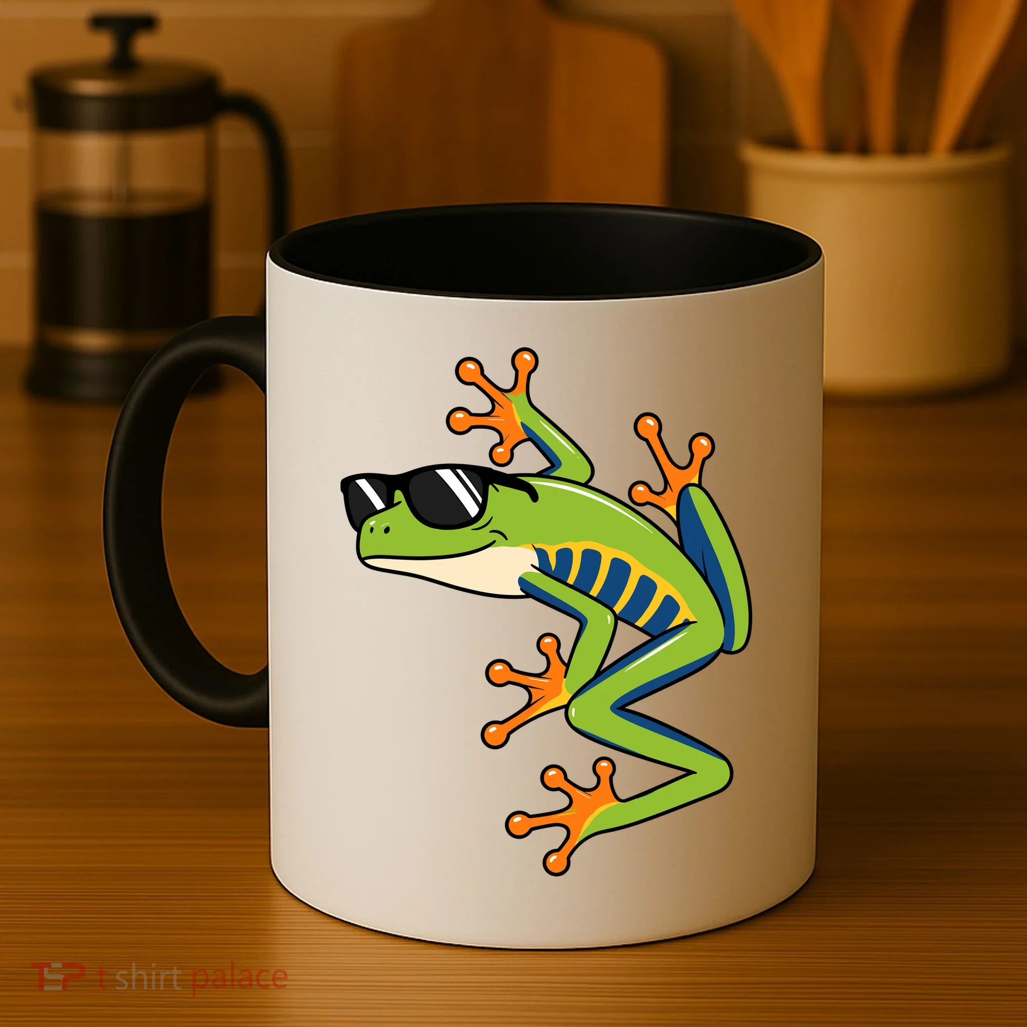 Cool Fun Cartoon Frog Sunglasses Summer Beach Coffee Mug