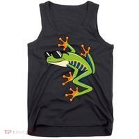Cool Fun Cartoon Frog Sunglasses Summer Beach Tank Top thumb 0