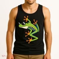Cool Fun Cartoon Frog Sunglasses Summer Beach Tank Top thumb 3