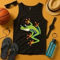 Cool Fun Cartoon Frog Sunglasses Summer Beach Tank Top thumb 4