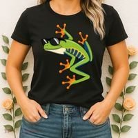 Cool Fun Cartoon Frog Sunglasses Summer Beach Women's T-Shirt thumb 2