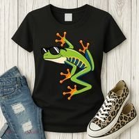 Cool Fun Cartoon Frog Sunglasses Summer Beach Women's T-Shirt thumb 3